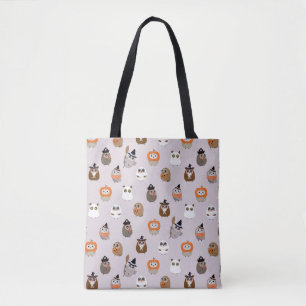 Tote Bag Adorable Chouette d'Halloween Motif