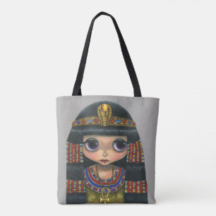 Tote Bag Adorable Cléopâtre des yeux grand Reine Poupée fil