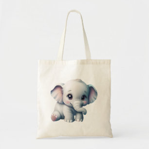 Tote Bag adorable Kawaii Baby Elephant
