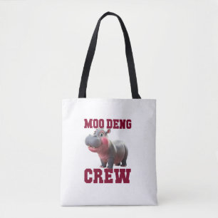 Tote Bag Adorable MOO DENG CREW Baby Hippo Squad Lady déjeu