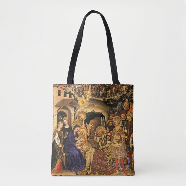 Tote Bag ADORATION DE MAGI Gentile Da Fabriano, Noël (Devant)