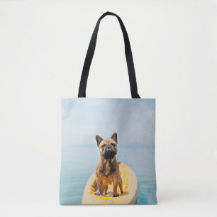 Tote Bag Adulte brun français taurin debout en kayak