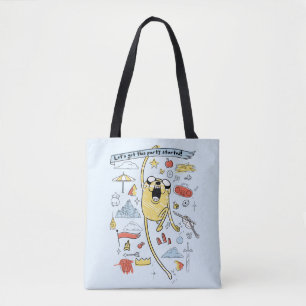 Tote Bag Adventure Time   "Party" Jake Sketch