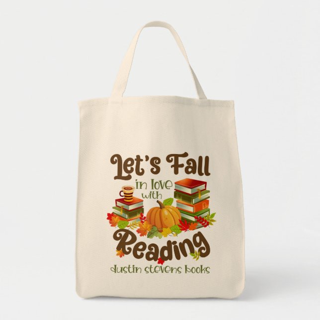 Tote Bag Affaire Love With Reading Dustin Stevens Books (Devant)