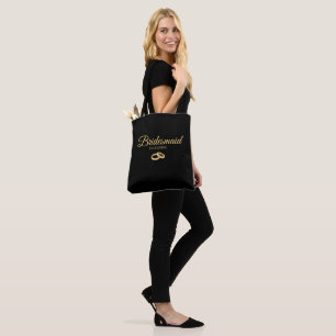 Tote Bag Affaire Noir et Blanc-Cadeau de Demoiselle d'Honne