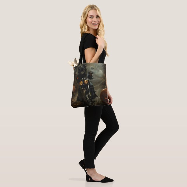 Tote Bag Affenpinscher équitation moto Halloween effrayant (Sur le modèle)
