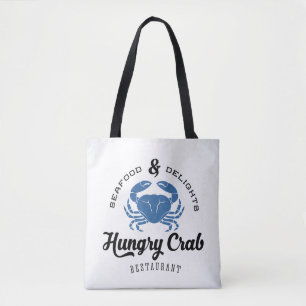 Tote Bag Affiche affamée de restaurant de crabe