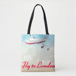 Tote Bag Affiche d'avion pour Londres