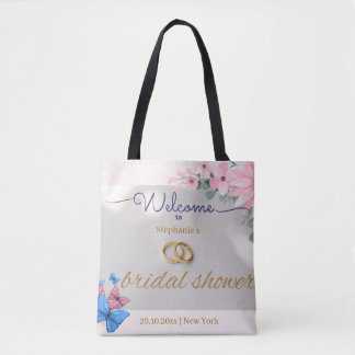 Tote Bag affiche de bienvenue pour une baby shower romantiq