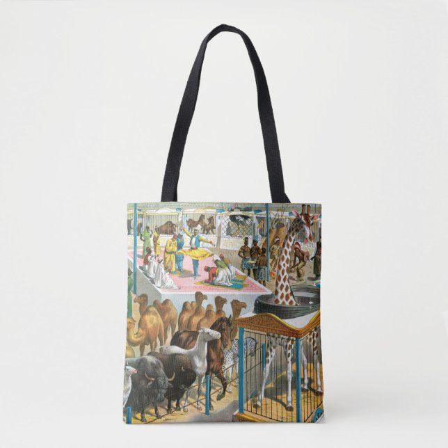 Tote Bag Affiche De Cirque Des Personnes De Différentes Nat (Devant)