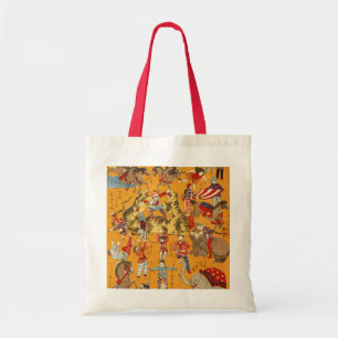 Tote Bag Affiche de cirque japonaise vintage Art Ukiyo-e