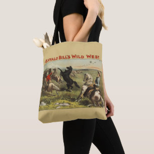 Tote Bag Affiche de cow-boy de l'Ouest sauvage de Buffalo B
