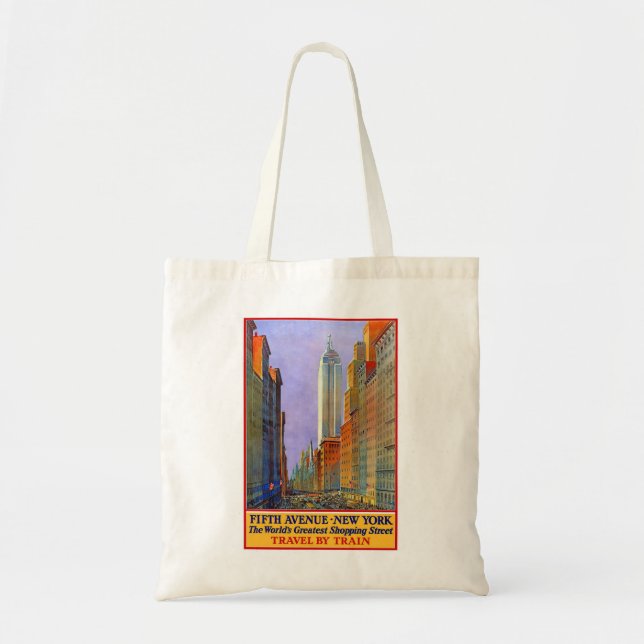 Tote Bag Affiche de la Cinquième Avenue New York (Devant)