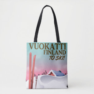Tote Bag Affiche de ski Vuokatti Finlande