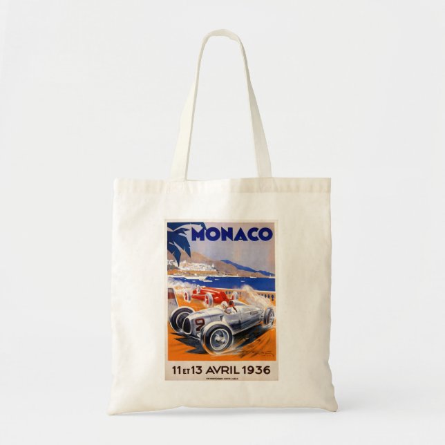 Tote Bag affiche de voyage montecarlo-monaco (Devant)