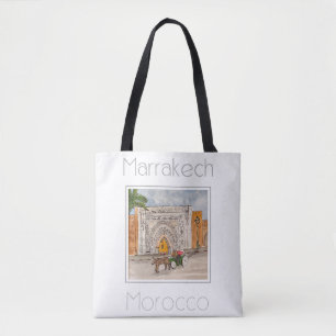 Tote Bag Affiche de voyage pour Marrakech Maroc