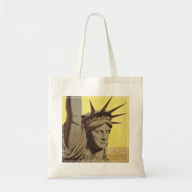 Tote Bag Affiche De Voyage Pour New York, United Air Lines (Devant)