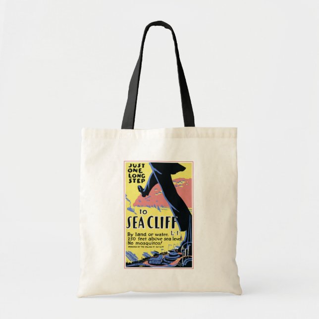 Tote Bag Affiche de voyage Promotion Sea Cliff, Long Island (Devant)