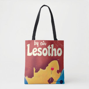 Tote Bag Affiche de voyage vintage du Lesotho