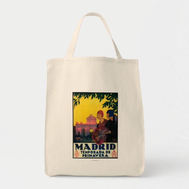 Tote Bag Affiche promotionnelle de Madrid au printemps (Devant)