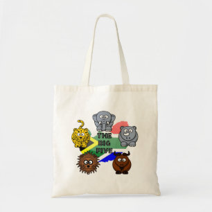 Tote Bag Afrique du Sud Big Five Safari animal dessin
