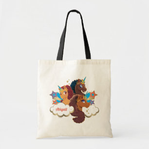 Tote Bag Afro Unicorn "Fabriqué en magie" Trio Design