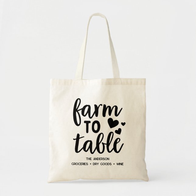 Tote Bag Agritourisme à table (Devant)