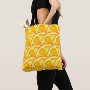 Tote Bag Agrumes TROPICALES FRUITS D'ÉTÉ Citrons d'orange