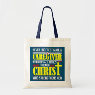 Tote Bag Aidant de carrière Drôle Citation religieuse Jésus
