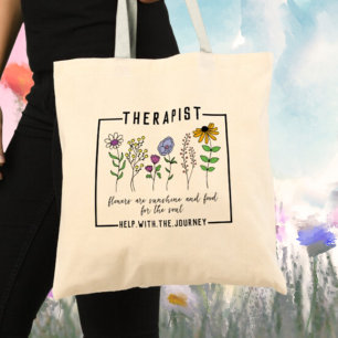 Tote Bag Aide du thérapeute sur le devis Fleur sauvage de v
