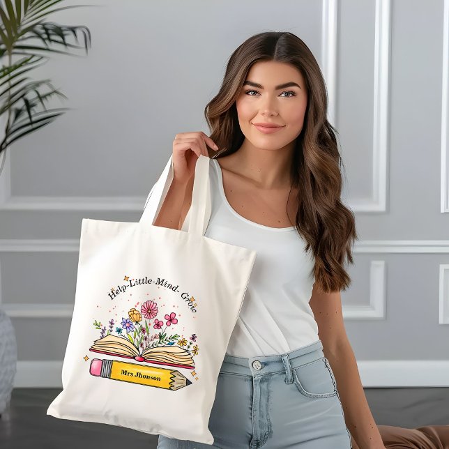 Tote Bag Aide petit esprit croissance enseignant maman cade (Créateur téléchargé)