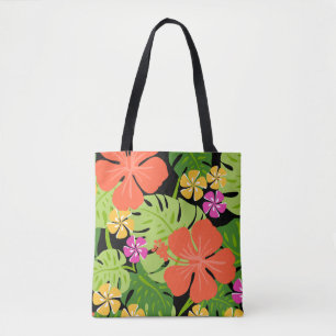 Tote Bag Ailani Hawaïen Hibiscus Tropical-Réversible Plage