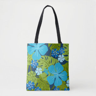 Tote Bag Ailani Hawaïen Hibiscus Tropical-Réversible Plage