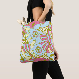 Tote Bag Aile de papillon rose Abstrait