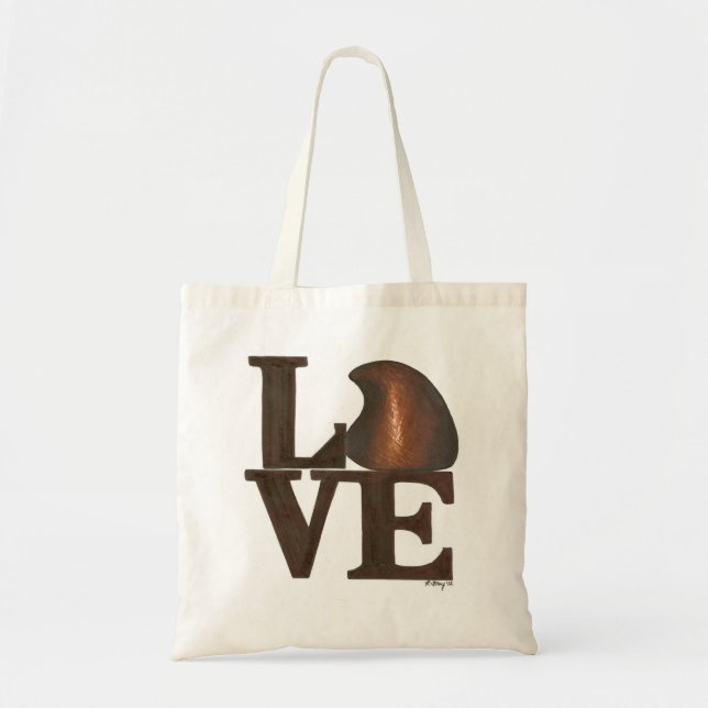 Tote Bag AIMER Brown Lait Chocolat Jeter Saint Valentin (Devant)