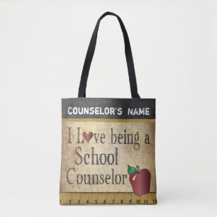 Tote Bag Aimer être conseiller d'école Nom DIY