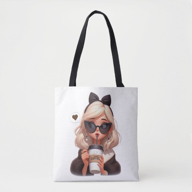Tote Bag Aimer le café (Devant)
