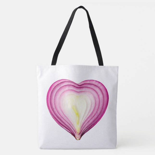 Tote Bag Aimer Oignon Violet Grande Épaule Fourre-tout (Devant)