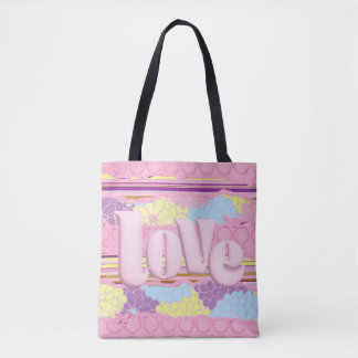 Tote Bag Aimer tout-sur-impression moyen