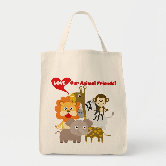 Tote Bag Aimez nos amis animaux (Devant)