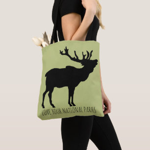 Tote Bag Aimez vos parcs nationaux Elk