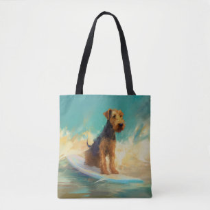Tote Bag Airedale Beach Surf Peinture