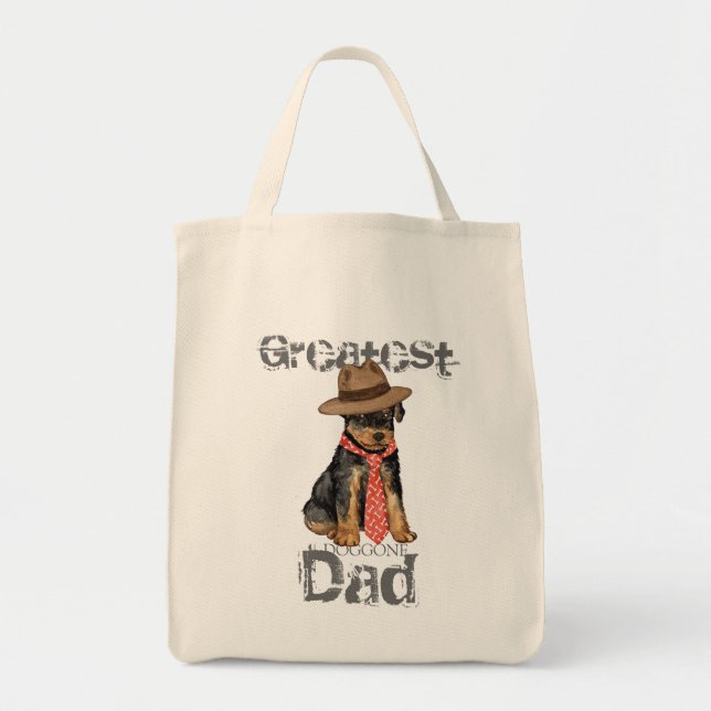 Tote Bag Airedale Papa (Devant)