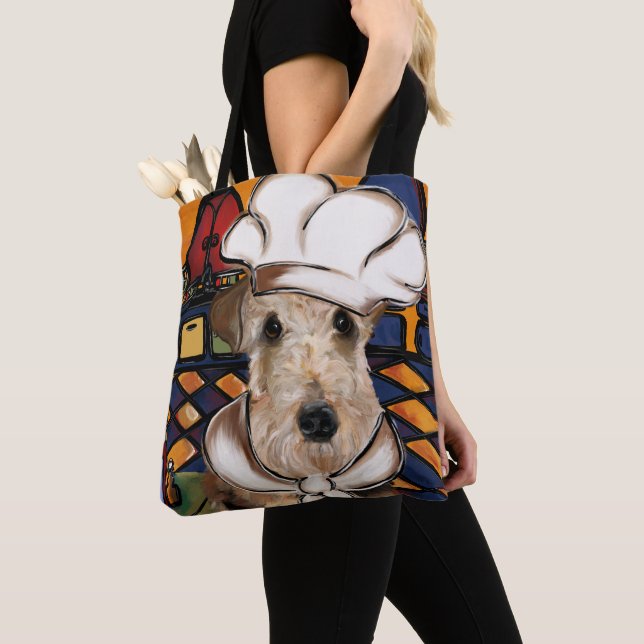 TOTE BAG AIREDALE TERRIER (De près)