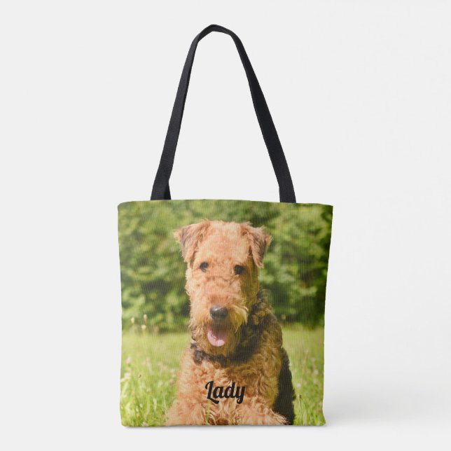 Tote Bag Airedale Terrier Chien chiot (Dos)