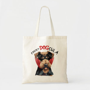 Tote Bag Airedale Terrier Vampire Trick ou traitement Hallo