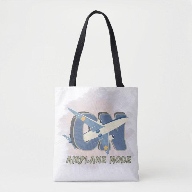 Tote Bag Airplane Mode Activated - Funny Travel (Devant)