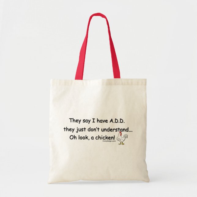 Tote Bag AJOUTER Humour poulet (Devant)