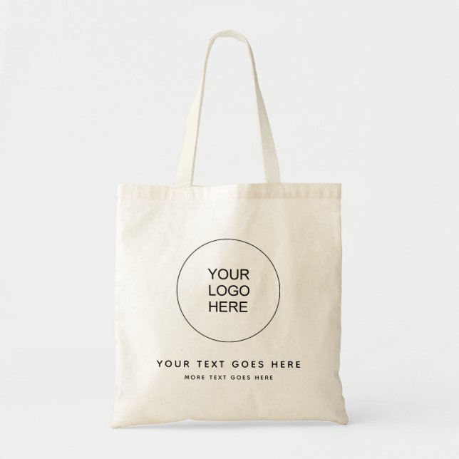 Tote Bag Ajouter le logo de l'entreprise Voici le budget Mo (Devant)