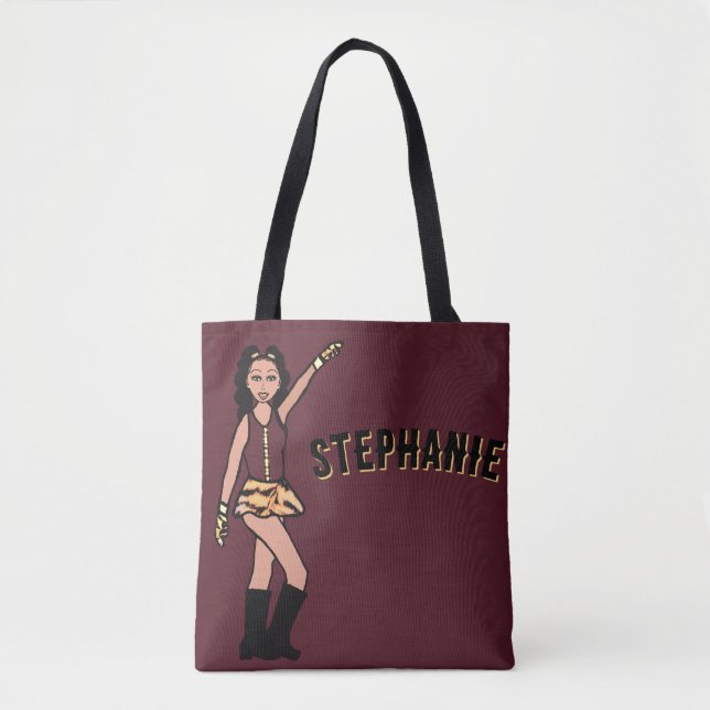 Tote Bag Ajouter Un Nom Maroon Tiger Style #2 (Devant)
